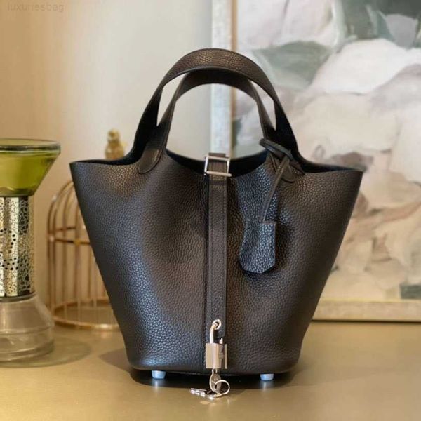 

designer luxury bag cm vegetable basket togo litchi grain calfskin color bucket shoulder bagpkfoubkb picotin
