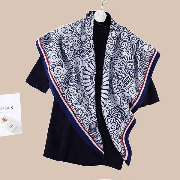

sarongs fashion silk scarves women' 2022 new twill scarf tourism decorative sunscreen shawl live supply p230403, Blue;gray