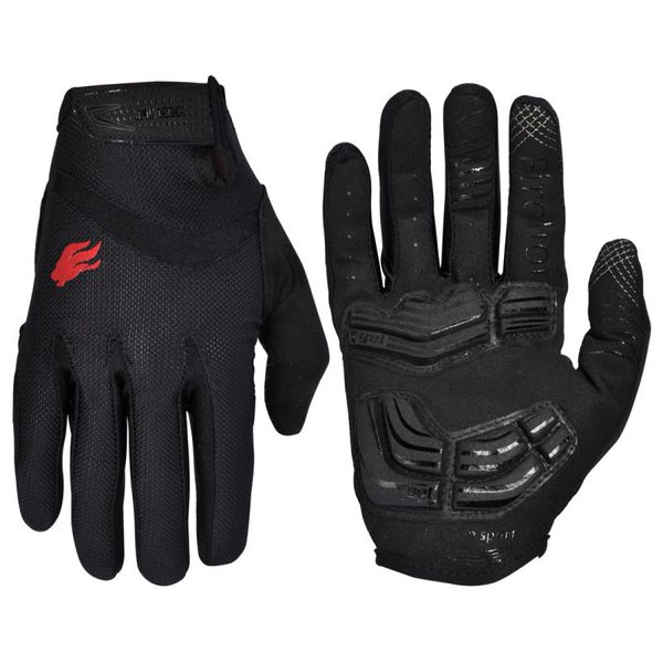 

sports gloves firelion outdoor full finger gel touch screen cycling off road dirt mountain bike bicycle mtb dh downhill motocross glove 2304, Black