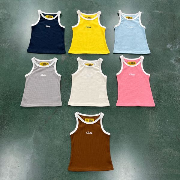 

womens chest embroidered vest t shirts girls anti-light thread tide sports vest, White