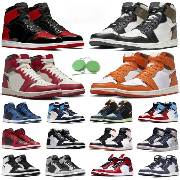 

basketball shoes 1 1s mens sneaker lost found gorge pine green bred patent dark mocha newstalgia grey fog starfish obsidian shadow men women