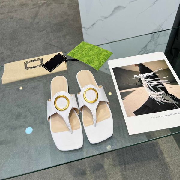 

sandals fashion luxury brand slippers men's and women's houses fashion flip-flops leather classic dearfoam double-button flat shoe, Black