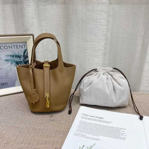 

designer luxury bag h layer cow cm vegetable basket women's mini leather bucket cute handbag gold bucklenqx4hpjx picotin