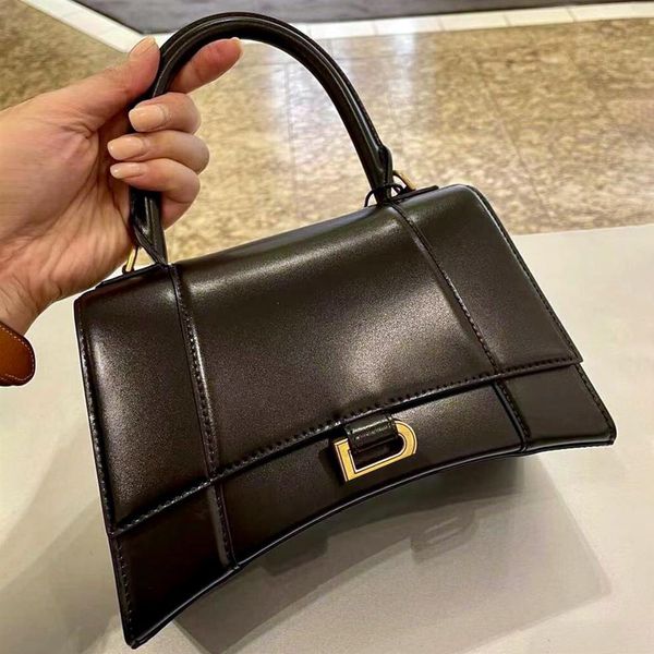 

2 size handle hourglass crossbody bag luxury the tote handbag genuine leather sling women's man designer purse clutch bla241p