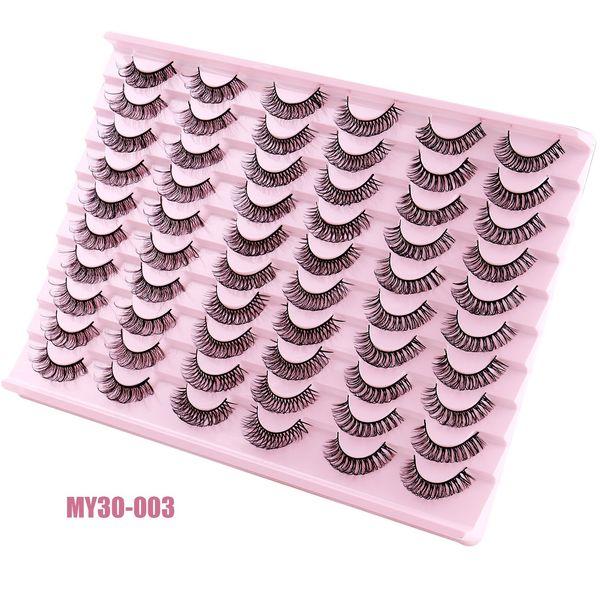 

thick multilayer fake eyelashes naturally soft & delicate handmade reusable curled mink false lashes extensions full strip eye lash makeup f