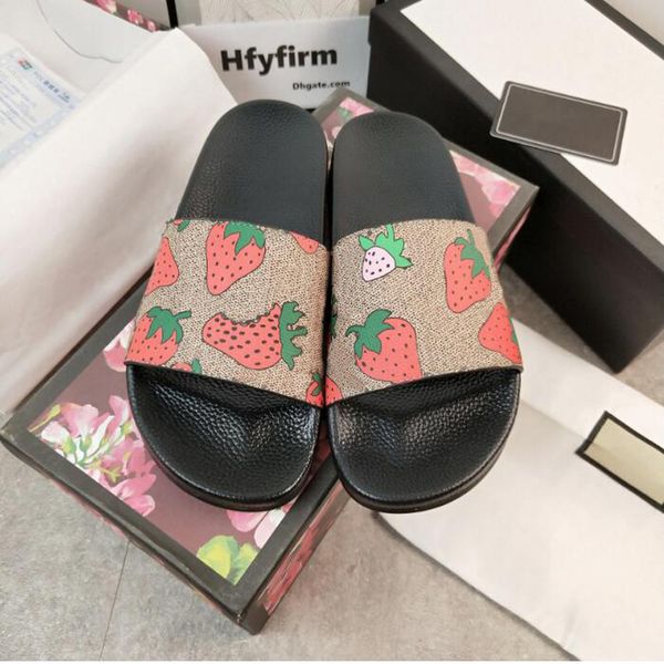 

designer men women sandals with correct flower dust bag shoes snake print slide summer wide flat sandal slipper size 35-48, Black