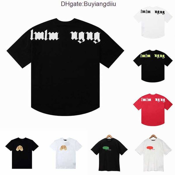 

designer t shirts summer fashion mens womens hip hop plus size t-shirts long sleeve palms luxury graphic tees clothing short sleeve printin, White;black
