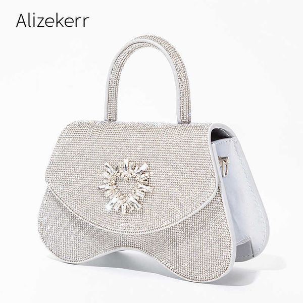 

evening bag shiny crystal shoulder bags for women 2022 new rhinestone pearl cha