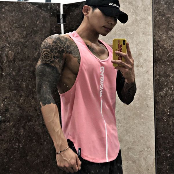 

mens tank men gym workout fitness bodybuilding sleeveless shirt male cotton clothing sports singlet vest men undershirt 230404, White;black