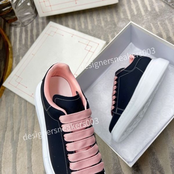 

2023new men casual shoes designer women travel leather lace-up sneaker fashion lady running trainers letters woman shoe flat printed gym sne, Black