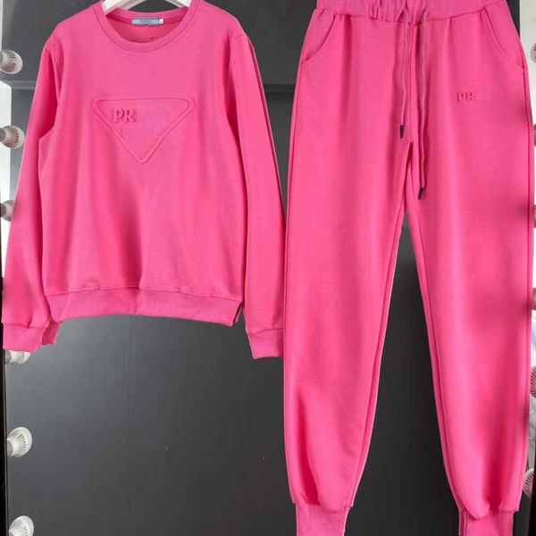 

men women fashion tracksuits pure cotton sweatshirt designer sweater round neck pullover coat sweatpants two piece casual sports set, Gray