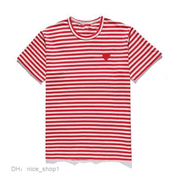 

sellers play fashion mens cdg t shirt designer red heart casual commes des s badge quanlity tshirts cotton embroidery short sleeve summer te, White;black