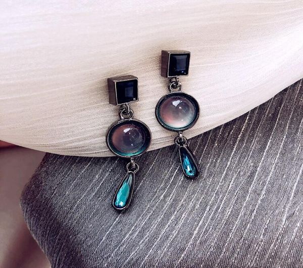 

fashionnew luxury charm round water drop earring geometric stud earrings long dangle earrings for women fashion boucle d039ore8876186, Silver