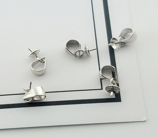 

s925 sterling silver pearl pendant accessories simple sweet diy hollow pearl cap mount for jewelry diy ps8a0056494093