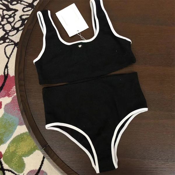 

women's swimwear 2023 suspender swimsuit women's bikini dress hollow monokini black padded swimming solid one-piece lovingfashion, White;black