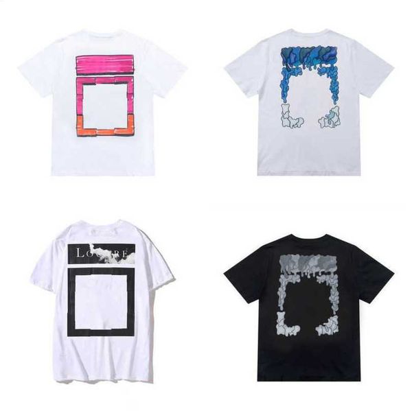 

luxury summer designer men's t shirt white back arrow x letters brand print women t-shirt casual cotton tees t-shirts hip hop short sle, White;black