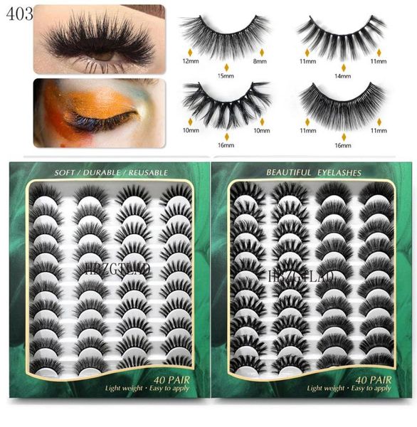 

40 pairs 1525 mm 3d mink lashes bulk faux thick long wispy natural mink lashes pack short wholes natural false eyelashes3700429