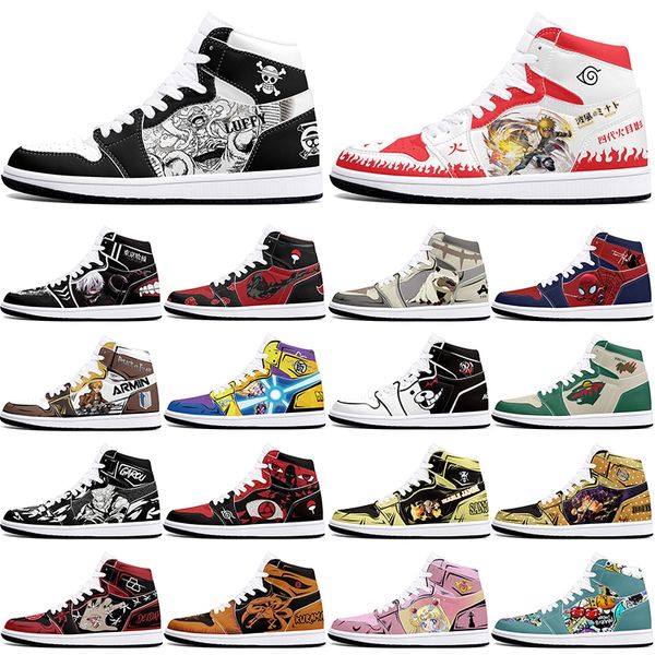 

New diy classics customized shoes sports basketball shoes 1s men women antiskid anime Versatile customized figure sneakers 378092