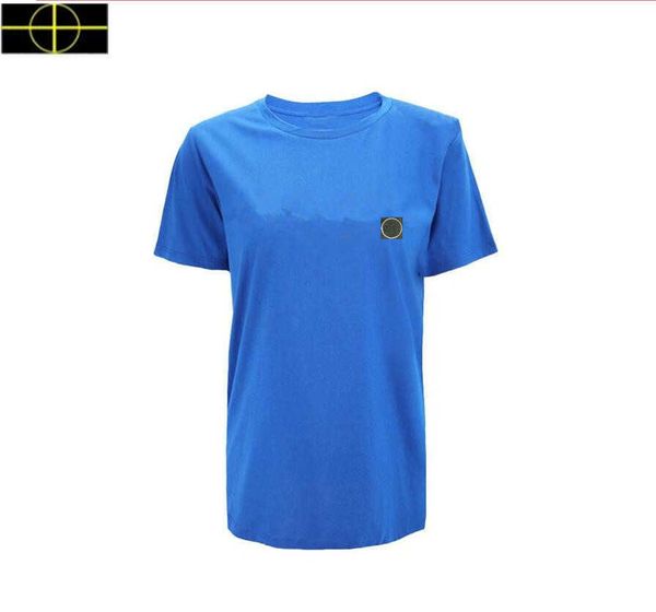 

men's t-shirts plus men polo spring stone 2023 summer new cotton short-sleeved t-shirt round neck loose and women's solid color bo, White;black
