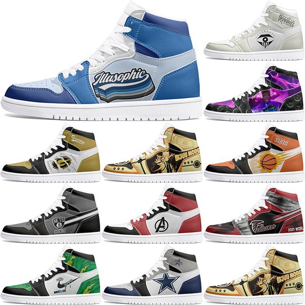 

New Customized Shoes 1s DIY shoes Basketball Shoes damping males boys girl females Anime Character Customization Personalized Trend Outdoor Shoe
