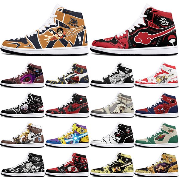 

New diy classics customized shoes sports basketball shoes 1s men women antiskid anime fashion cool customized figure sneakers 369471