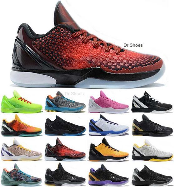 

mamba 6 protro grinch basketball shoes men bruce lee what if lakers big stage chaos 5 rings metallic gold mens trainers sports sneakers size