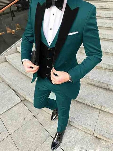 

groom tuxedos one button groomsmen peak lapel men suits wedding/prom man jacket pants vest tie 00119, Black;gray