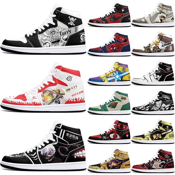 

New diy classics customized shoes sports basketball shoes 1s men women antiskid anime Versatile customized figure sneakers 371427
