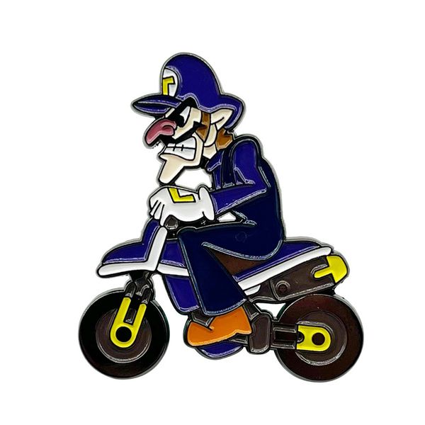 

race car game brooch cute anime movies games hard enamel pins collect metal cartoon brooch backpack hat bag collar lapel badges, Blue