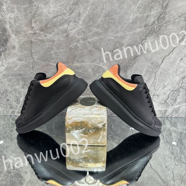 

2023 luxury men's casual shoes genuine leather thick shoes for women male sneakers men sneaker, Black