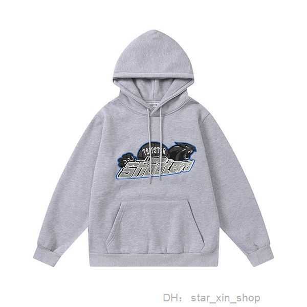 

hoodies & hoodie trapstar full tracksuit rainbow towel embroidery decoding hooded sportswear men and women suit zipper trousers 13 d1er, Black