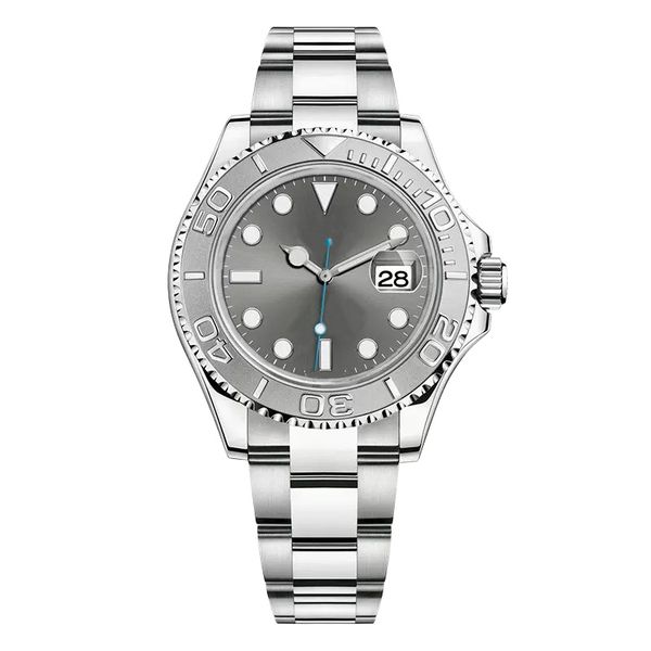 

mens watch designer watches high quality yacht 40mm automatic watch 8215movement 904L stainless steel sapphire with box business montre Blue dial waterproof, S17