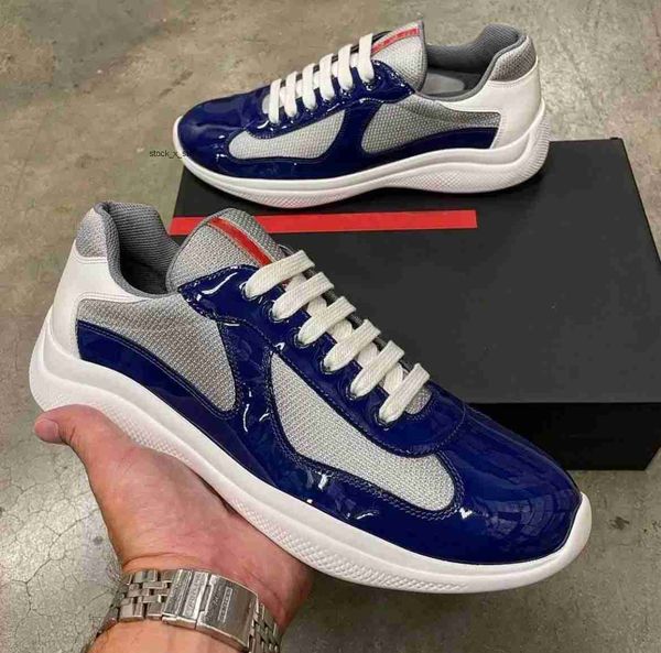 

sneakers shoes trainers sports lace-up famous brands patent leather mesh rubber sole fabric nylon outdoor casual walking -- men america cup, Black