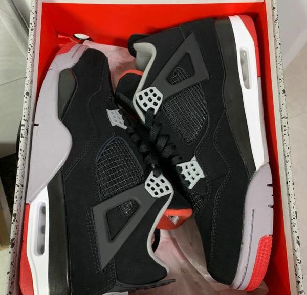 

1fsr men 4s basketball shoes bred pine green sapphire black cat sail thunder amm white military black university blue fire red white cement