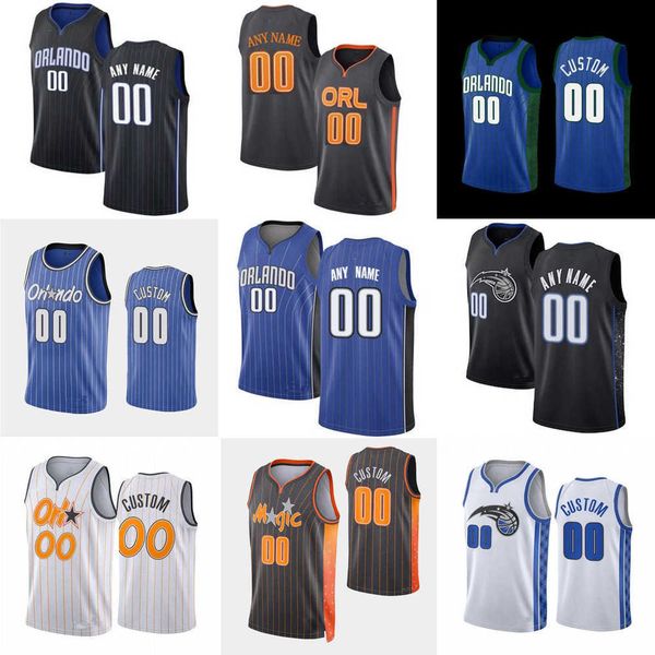 

men women youth orlando''magic''custom 10 bol bol 13 r.j. hampton 3 chuma okeke 2 caleb houstan 7 kevon harris basketbal, Black;red