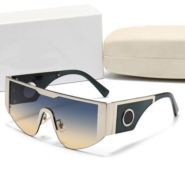 

2023 fashion designer sunglasses for men women square pilot goggles beach sun glasses classic eyewear summer leisure wild style 6 color with, White;black