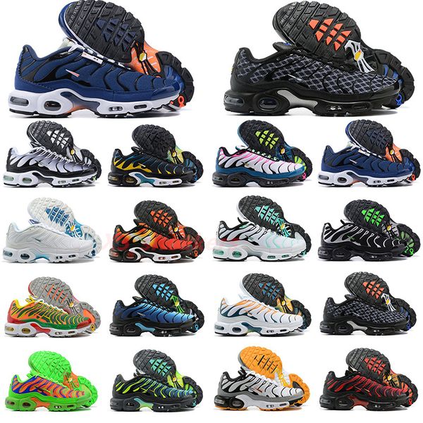 

2023 men women running shoes sneakers trainers soft sports chaussure tns plus youth requin tn enfant breathable size 40-46 x41