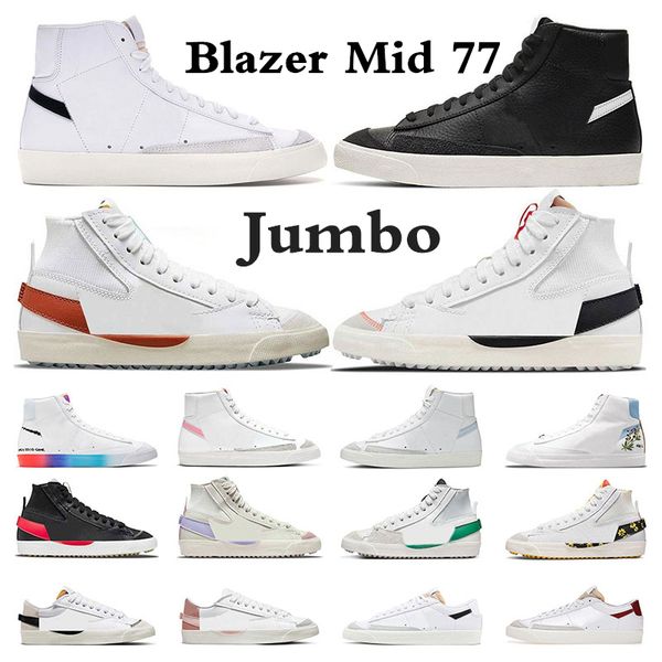 

jumbo blazer mid 77 shoes vintage white black casual shoes for men women blazers indigo celetine blue habanero red flat mens trainers sneake