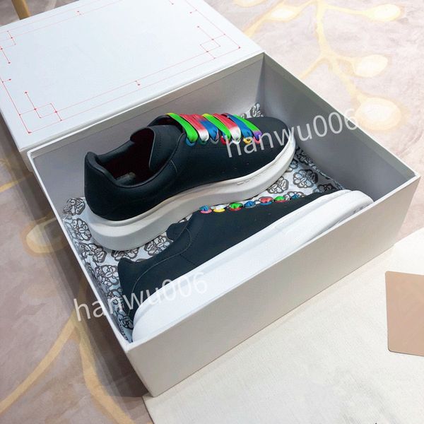 

2023men women designer casual shoes real leather classic plaid trainers stripes shoe fashion trainer for man woman color sneakers, Black