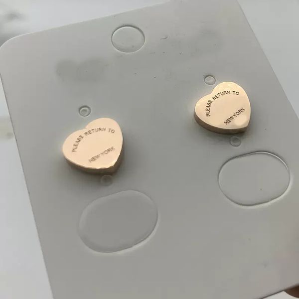 

t heart earring earrings designer for women stud cute size luxury letter stainless steel earrings couple stainless steel piercing jewelry gi, Golden;silver