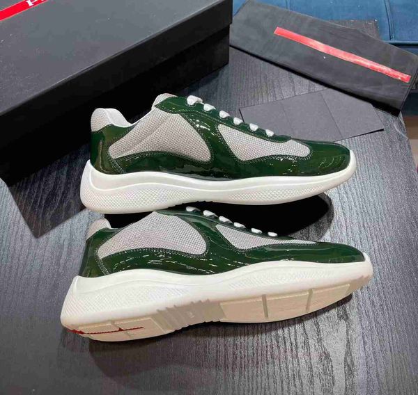 

luxury american cup casual shoes low sneaker mesh pvc patent leather fashion trainers americas sneakers walking rubber sole fabric outdoor 3, Black
