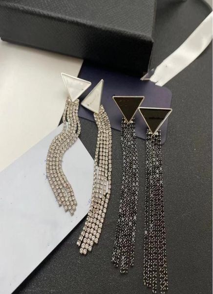 

european and american multicolor letters dangle chandelier tassel long earrings women fast delivery5998450, Silver