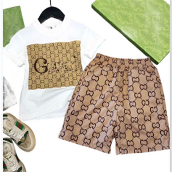 

Designer baby clothing Summer kids casual suit, boys and girls sportswear printed alphabet T-shirts and shorts Size 90cm-160cm A19, #6