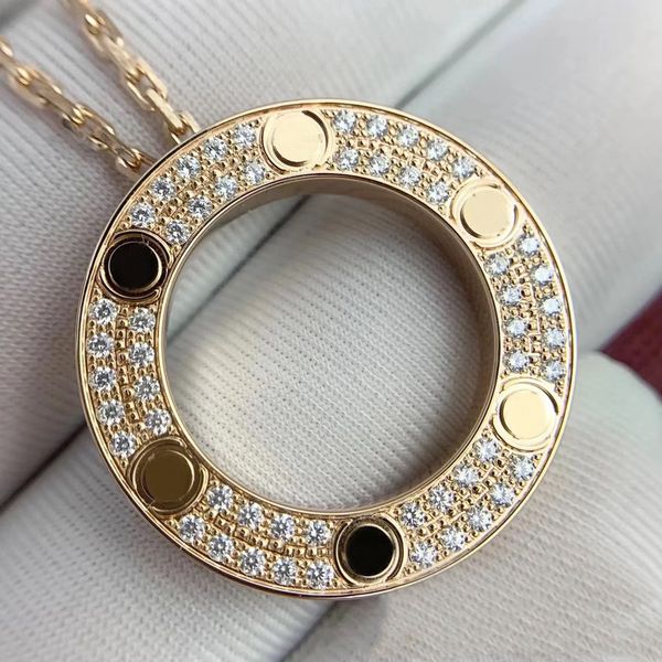

diamond pendant necklaces for women designer jewelry girl charm crystal titanium steel not allergic non fading carti fashion silver gold nec