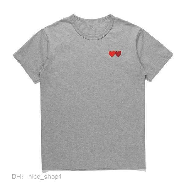 

sellers play mens t shirt designer cdg embroidery red heart commes des casual s badge quanlity tshirts cotton short sleeve summer loose over, White;black
