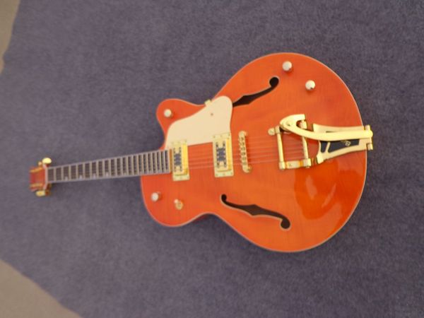 

factory musical instruments orange falcon 6120 beauty jazz guitar from china 69
