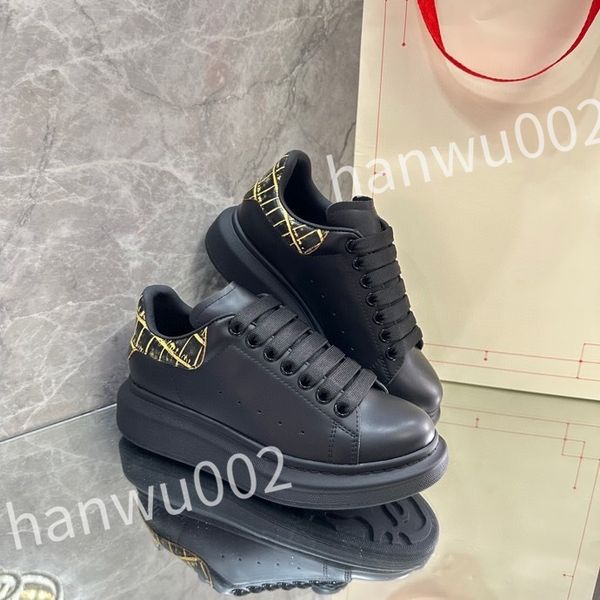 

luxury casual shoes women travel leather lace-up fashion lady flat designer running trainers letters woman shoe platform men gym sneakers, Black