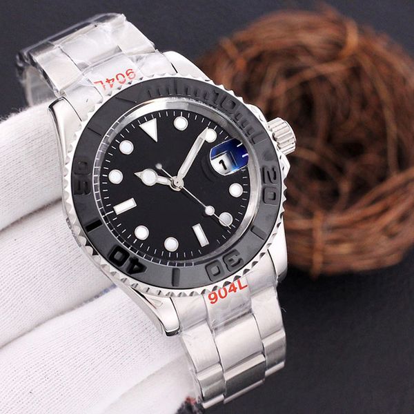 

mens watch dhgate 40mm yacht automatic date wristwatch movement designer mechanical men stainless 904l steel watches wristwatches montre de, Slivery;brown