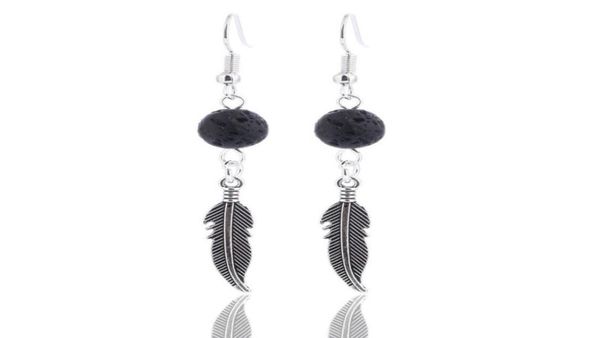 

black lava stone essential oil diffuser charms earrings aromatherapy jewelry minimalist 6mm 8mm 10mm stones diffusers earring6859355, Golden