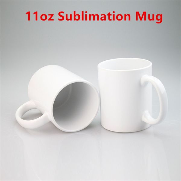 

11oz white sublimation mugs blank ceramic mugs ceramic coffee mugs sublimation blanks classic cup for coffee milk cocoa tea latte for diy